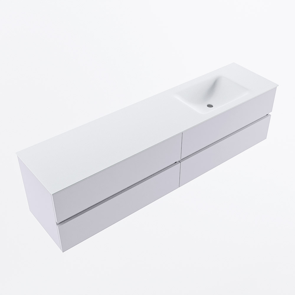 MONDIAZ VICA 190cm mueble de baño Cale 4 cajones. Lavabo CLOUD Derecho 1 orificio, color Talc. 6 MONDIAZ VICA 190cm mueble de baño Cale 4 cajones. Lavabo CLOUD Derecho 1 orificio, color Talc. - Imagen 6