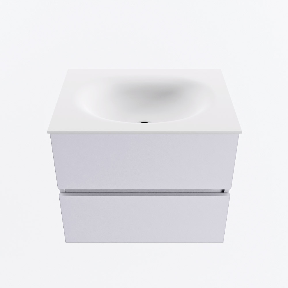 MONDIAZ VICA 60cm mueble de baño Cale 2 cajones. Lavabo MOON Centro sin orificio, color Talc. 5 MONDIAZ VICA 60cm mueble de baño Cale 2 cajones. Lavabo MOON Centro sin orificio, color Talc. - Imagen 5