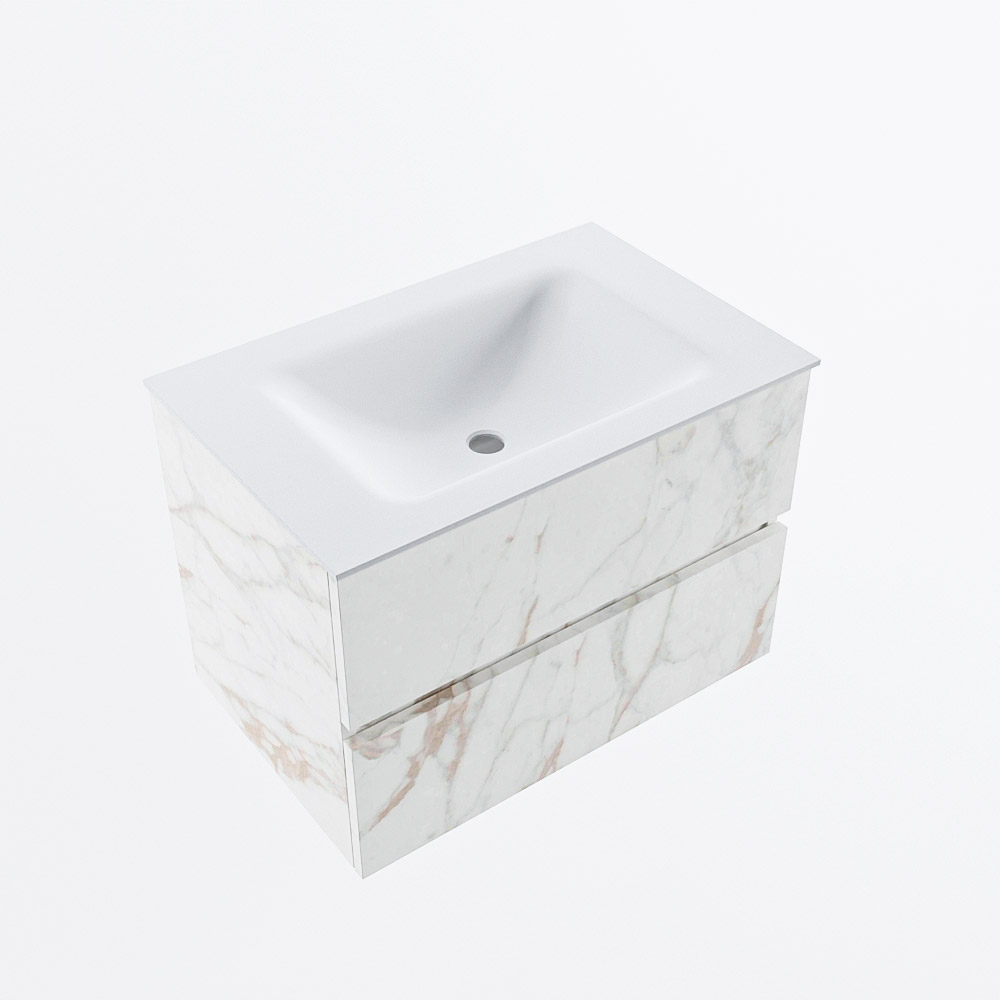 MONDIAZ VICA 70cm mueble de baño Carrara 2 cajones. Lavabo CLOUD Centro sin orificio, color Talc. 6 MONDIAZ VICA 70cm mueble de baño Carrara 2 cajones. Lavabo CLOUD Centro sin orificio, color Talc. - Imagen 6