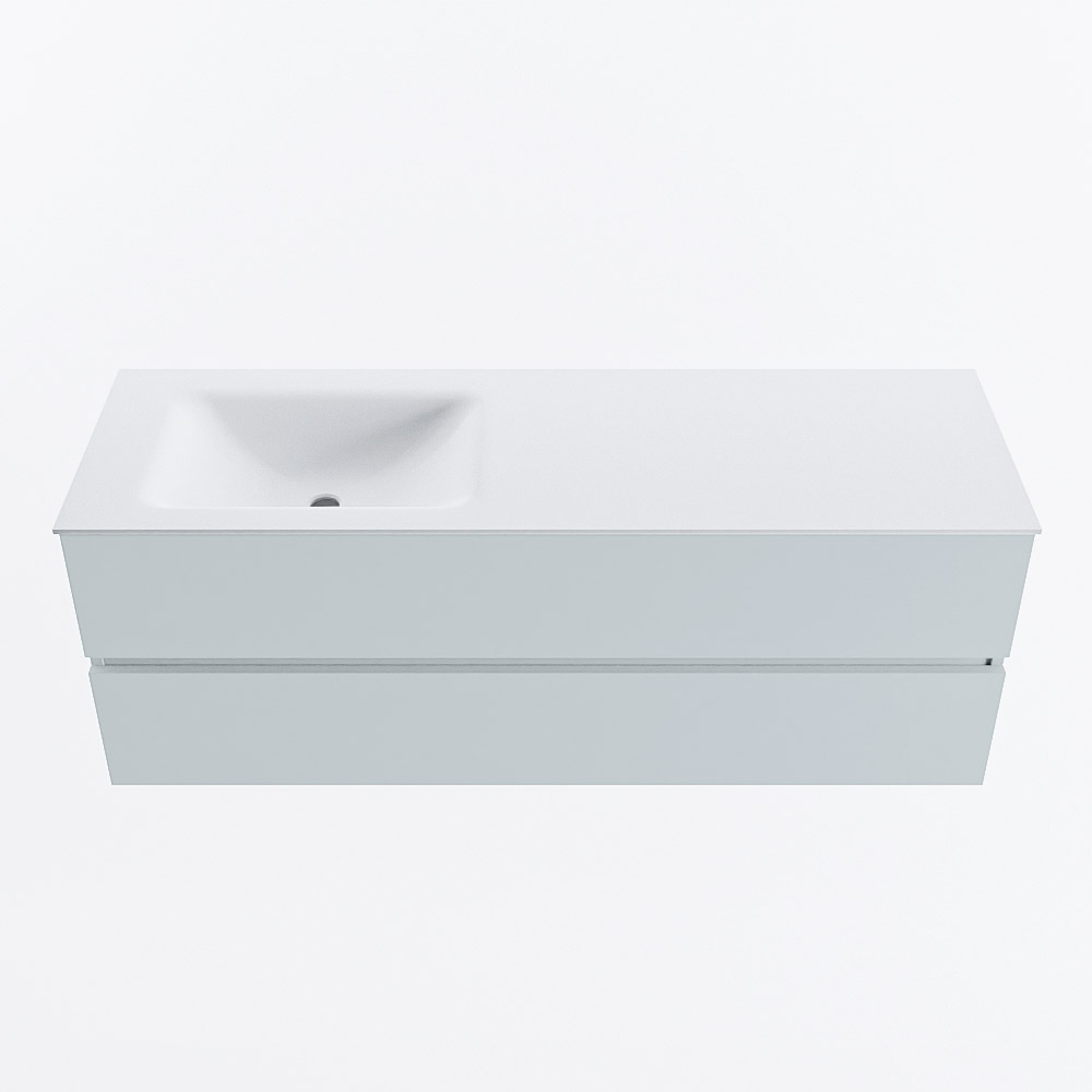 MONDIAZ VICA 140cm mueble de baño Clay 2 cajones. Lavabo CLOUD Izquierda sin orificio, color Talc. 5 MONDIAZ VICA 140cm mueble de baño Clay 2 cajones. Lavabo CLOUD Izquierda sin orificio, color Talc. - Imagen 5