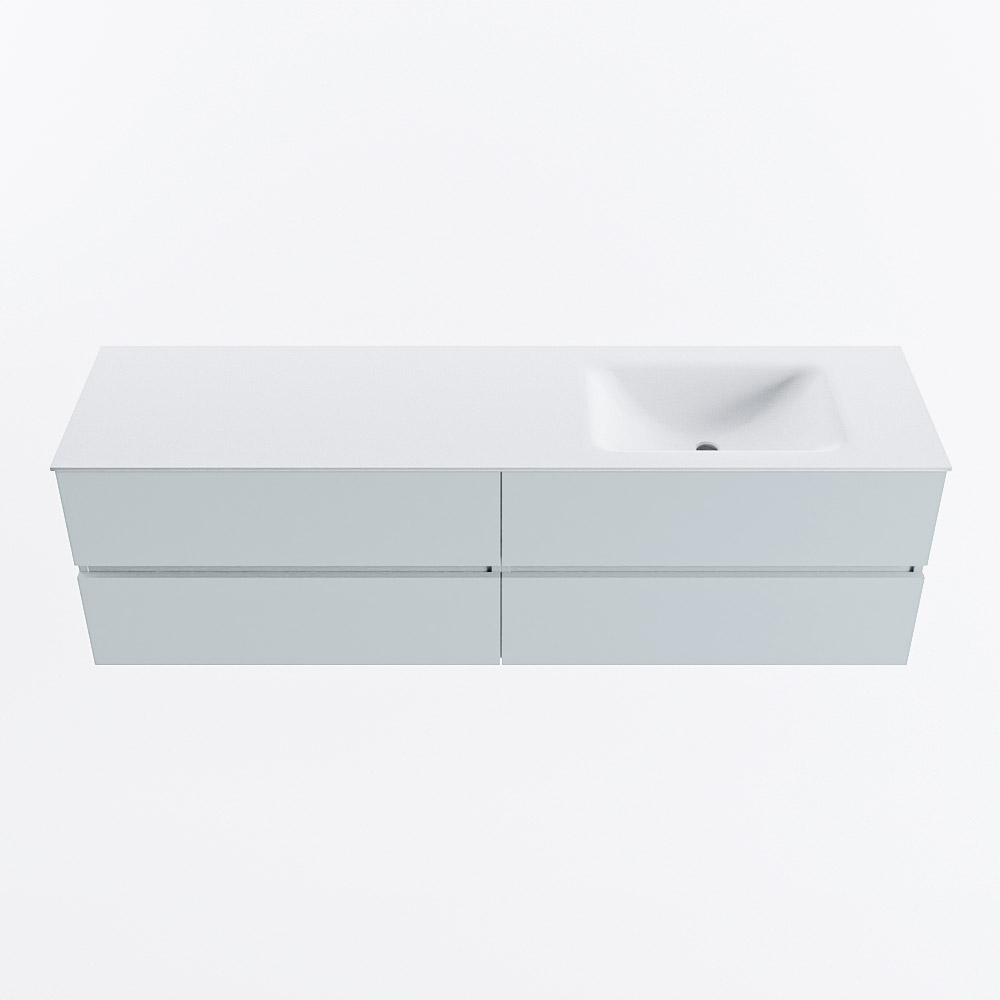 MONDIAZ VICA 170cm mueble de baño Clay 4 cajones. Lavabo CLOUD Derecho 1 orificio, color Talc. 5 MONDIAZ VICA 170cm mueble de baño Clay 4 cajones. Lavabo CLOUD Derecho 1 orificio, color Talc. - Imagen 5