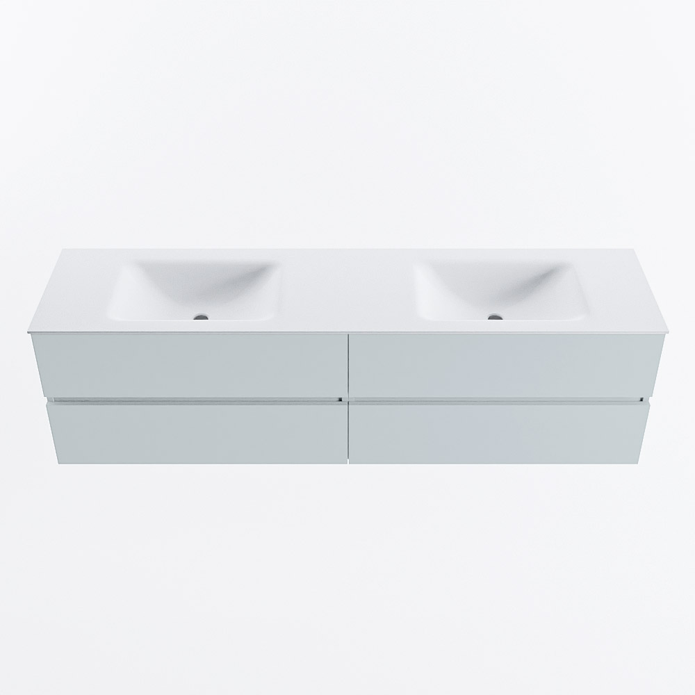 MONDIAZ VICA 180cm mueble de baño Clay 4 cajones. Lavabo CLOUD Doble 2 orificios, color Talc. 5 MONDIAZ VICA 180cm mueble de baño Clay 4 cajones. Lavabo CLOUD Doble 2 orificios, color Talc. - Imagen 5