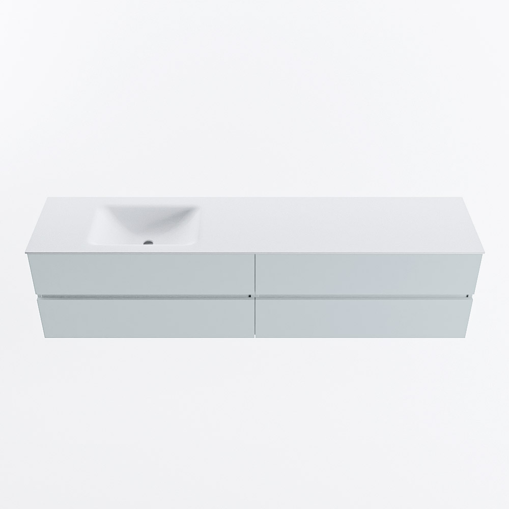 MONDIAZ VICA 200cm mueble de baño Clay 4 cajones. Lavabo CLOUD Izquierda sin orificio, color Talc. 5 MONDIAZ VICA 200cm mueble de baño Clay 4 cajones. Lavabo CLOUD Izquierda sin orificio, color Talc. - Imagen 5