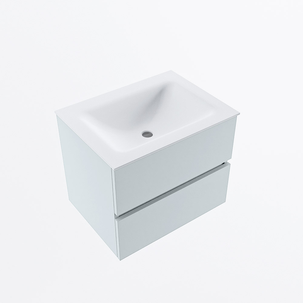 MONDIAZ VICA 60cm mueble de baño Clay 2 cajones. Lavabo CLOUD Centro 1 orificio, color Talc. 6 MONDIAZ VICA 60cm mueble de baño Clay 2 cajones. Lavabo CLOUD Centro 1 orificio, color Talc. - Imagen 6