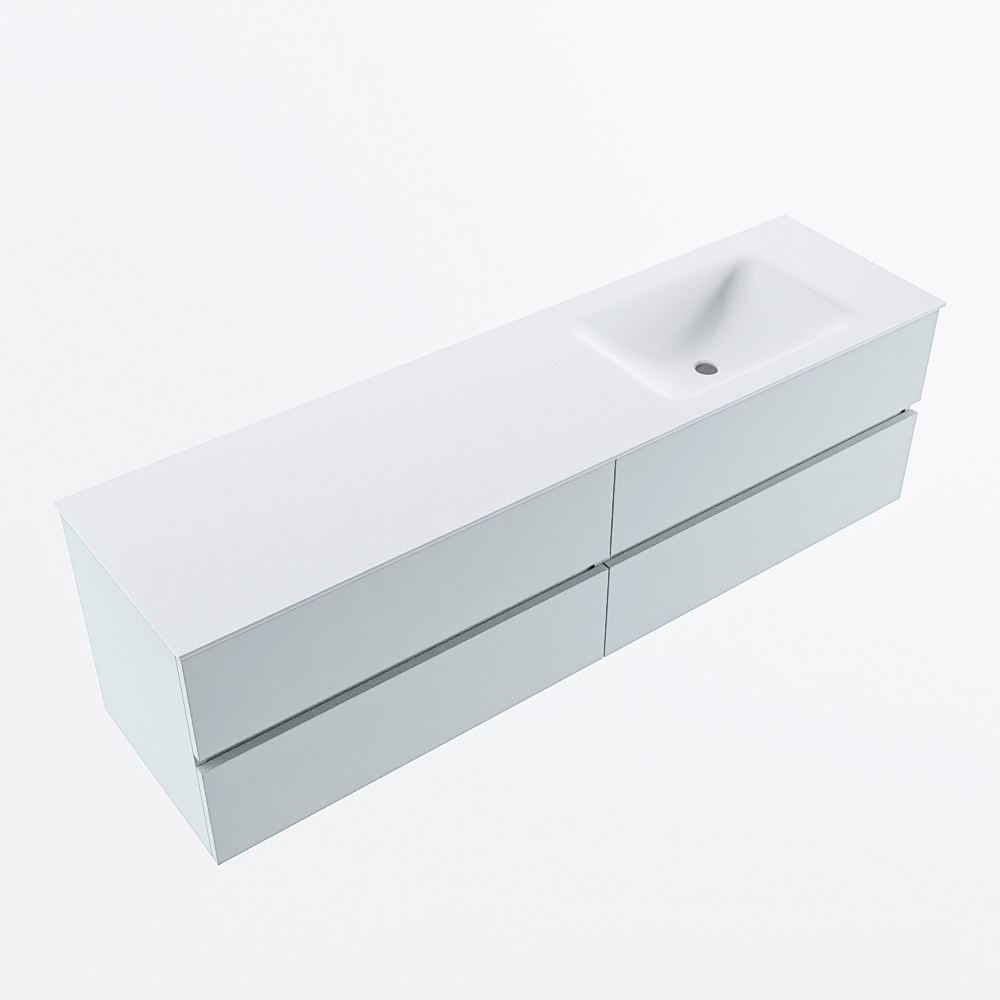 MONDIAZ VICA 170cm mueble de baño Clay 4 cajones. Lavabo CLOUD Derecho 1 orificio, color Talc. 6 MONDIAZ VICA 170cm mueble de baño Clay 4 cajones. Lavabo CLOUD Derecho 1 orificio, color Talc. - Imagen 6