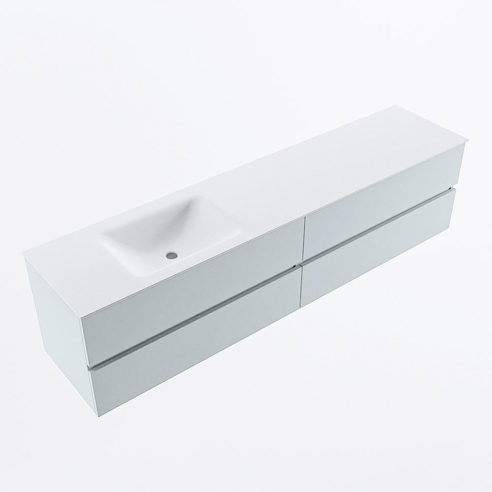 MONDIAZ VICA 200cm mueble de baño Clay 4 cajones. Lavabo CLOUD Izquierda sin orificio, color Talc. 6 MONDIAZ VICA 200cm mueble de baño Clay 4 cajones. Lavabo CLOUD Izquierda sin orificio, color Talc. - Imagen 6