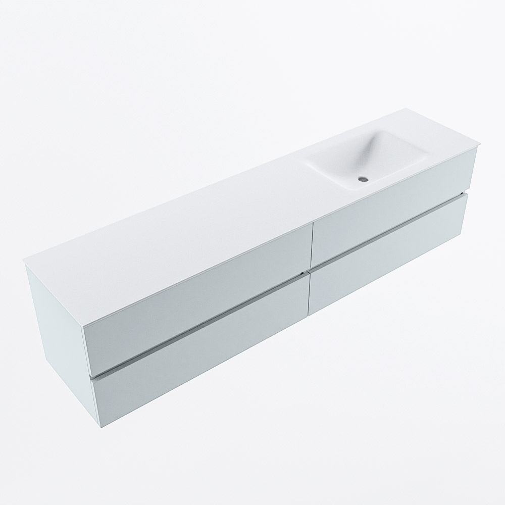 MONDIAZ VICA 200cm mueble de baño Clay 4 cajones. Lavabo CLOUD Derecho sin orificio, color Talc. 6 MONDIAZ VICA 200cm mueble de baño Clay 4 cajones. Lavabo CLOUD Derecho sin orificio, color Talc. - Imagen 6