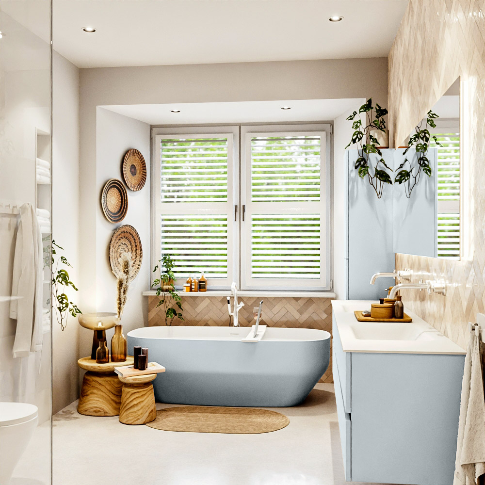 MONDIAZ VICA 200cm mueble de baño Clay 4 cajones. Lavabo CLOUD Doble sin orificio, color Talc. 3 MONDIAZ VICA 200cm mueble de baño Clay 4 cajones. Lavabo CLOUD Doble sin orificio, color Talc. - Imagen 3