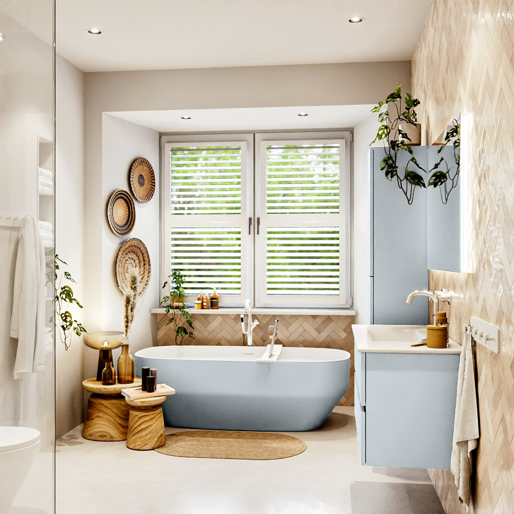 MONDIAZ VICA 100cm mueble de baño Clay 2 cajones. Lavabo DENIA Centro 1 orificio, color Blanco brillo. 3 MONDIAZ VICA 100cm mueble de baño Clay 2 cajones. Lavabo DENIA Centro 1 orificio, color Blanco brillo. - Imagen 3
