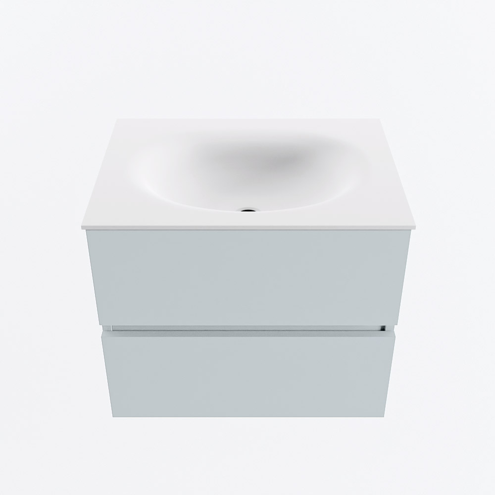 MONDIAZ VICA 60cm mueble de baño Clay 2 cajones. Lavabo MOON Centro sin orificio, color Talc. 5 MONDIAZ VICA 60cm mueble de baño Clay 2 cajones. Lavabo MOON Centro sin orificio, color Talc. - Imagen 5