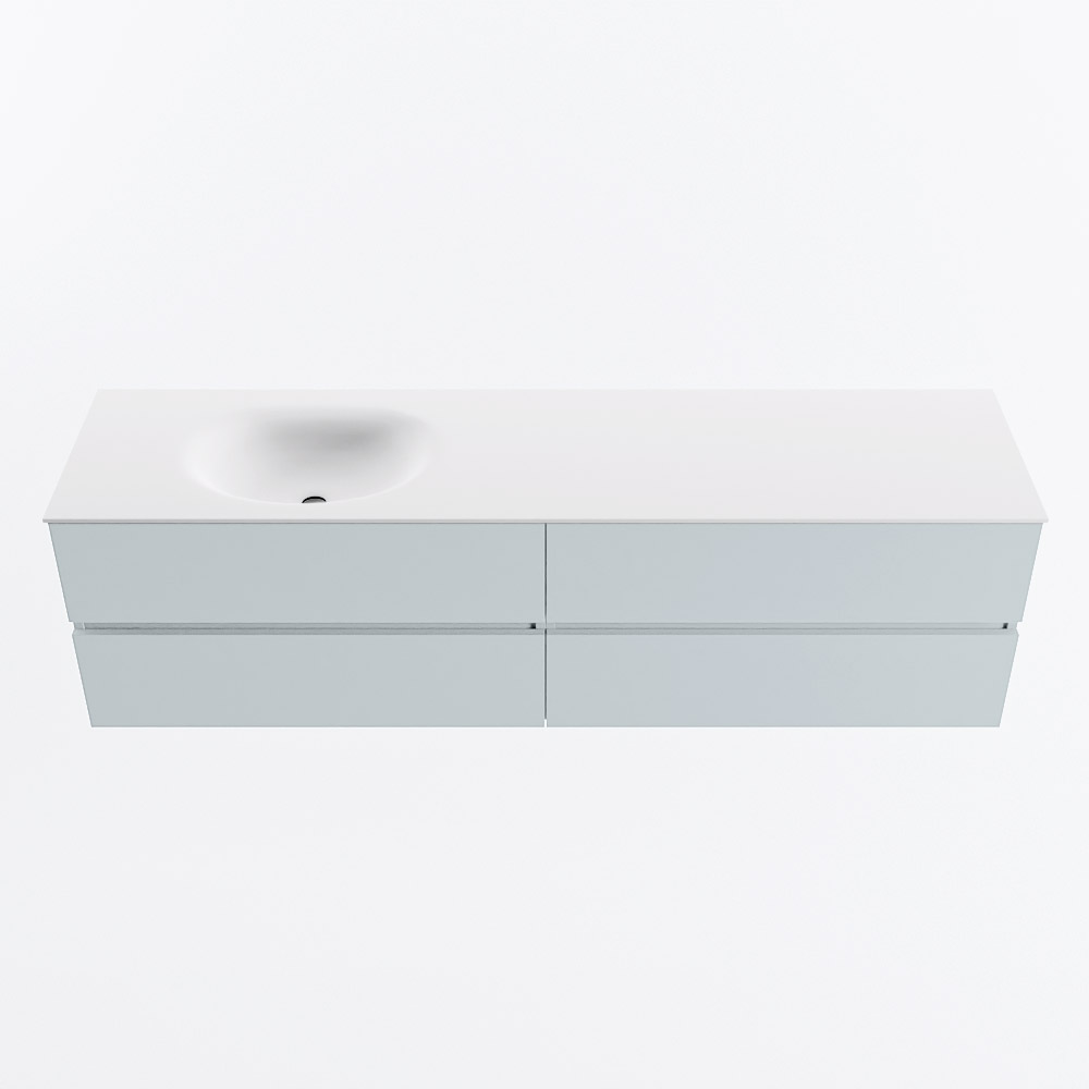 MONDIAZ VICA 180cm mueble de baño Clay 4 cajones. Lavabo MOON Izquierda 1 orificio, color Talc. 5 MONDIAZ VICA 180cm mueble de baño Clay 4 cajones. Lavabo MOON Izquierda 1 orificio, color Talc. - Imagen 5