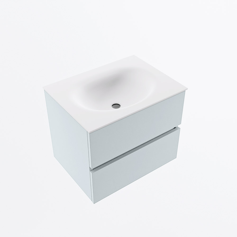 MONDIAZ VICA 60cm mueble de baño Clay 2 cajones. Lavabo MOON Centro sin orificio, color Talc. 6 MONDIAZ VICA 60cm mueble de baño Clay 2 cajones. Lavabo MOON Centro sin orificio, color Talc. - Imagen 6