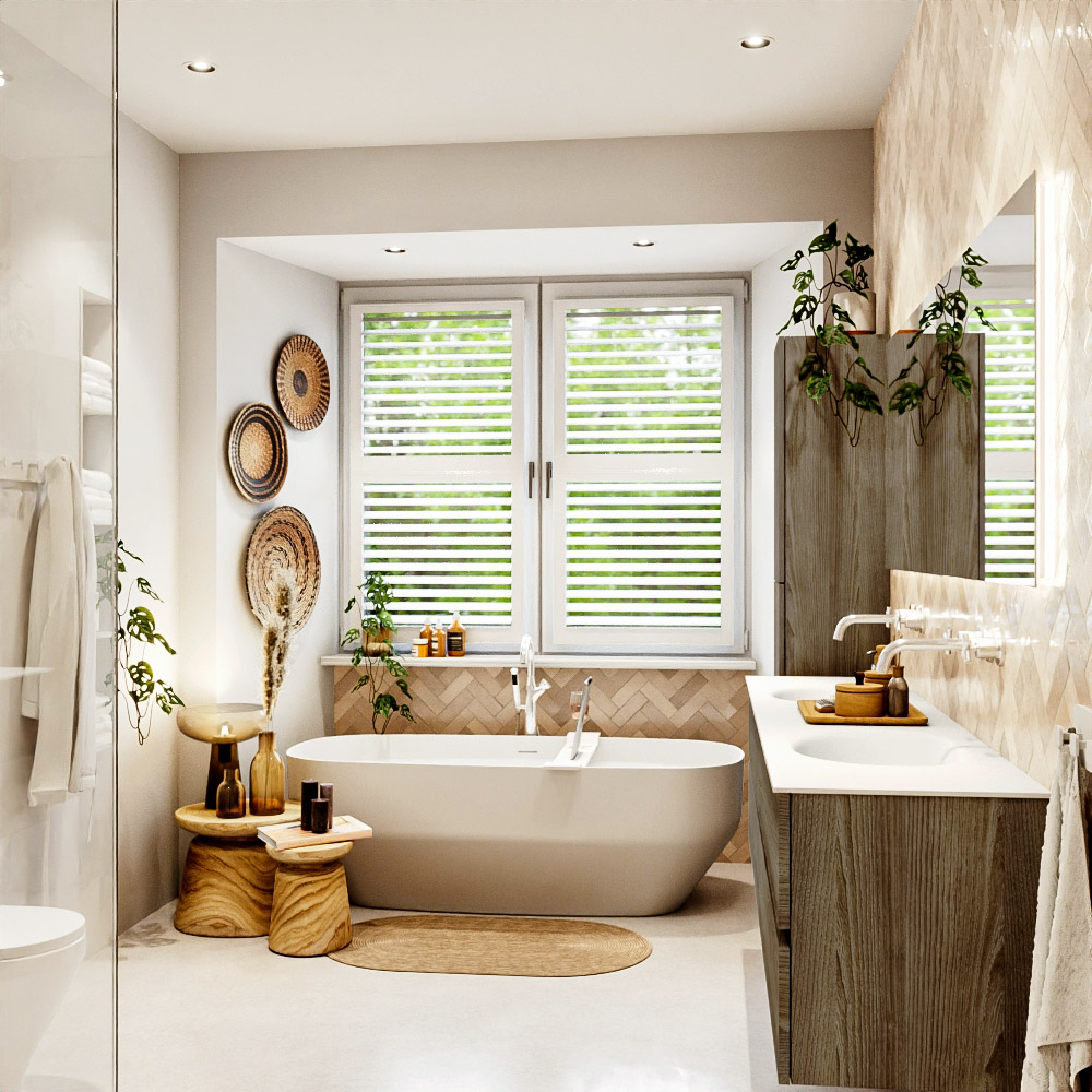 MONDIAZ VICA 200cm mueble de baño Dark Brown Grey 4 cajones. Lavabo MOON Doble sin orificio, color Talc. - Imagen 3