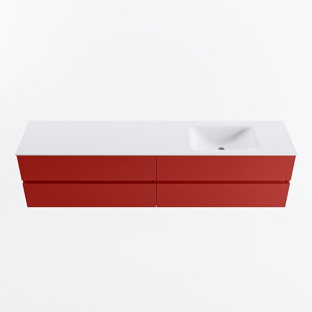 MONDIAZ VICA 200cm mueble de baño Fire 4 cajones. Lavabo CLOUD Derecho 1 orificio, color Talc. 5 MONDIAZ VICA 200cm mueble de baño Fire 4 cajones. Lavabo CLOUD Derecho 1 orificio, color Talc. - Imagen 5