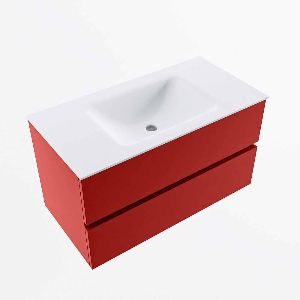 MONDIAZ VICA 90cm mueble de baño Fire 2 cajones. Lavabo CLOUD Centro 1 orificio, color Talc. 6 MONDIAZ VICA 90cm mueble de baño Fire 2 cajones. Lavabo CLOUD Centro 1 orificio, color Talc. - Imagen 6