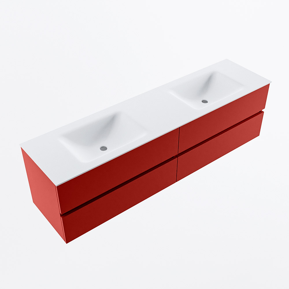 MONDIAZ VICA 180cm mueble de baño Fire 4 cajones. Lavabo CLOUD Doble sin orificio, color Talc. 6 MONDIAZ VICA 180cm mueble de baño Fire 4 cajones. Lavabo CLOUD Doble sin orificio, color Talc. - Imagen 6