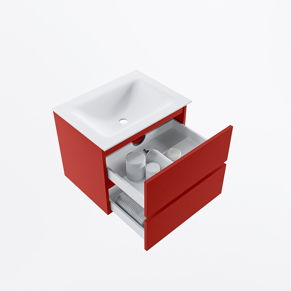MONDIAZ VICA 60cm mueble de baño Fire 2 cajones. Lavabo CLOUD Centro 1 orificio, color Talc. 7 MONDIAZ VICA 60cm mueble de baño Fire 2 cajones. Lavabo CLOUD Centro 1 orificio, color Talc. - Imagen 7