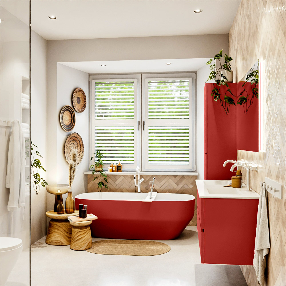 MONDIAZ VICA 120cm mueble de baño Fire 4 cajones. Lavabo DENIA Doble 2 orificios, color Blanco brillo. 3 MONDIAZ VICA 120cm mueble de baño Fire 4 cajones. Lavabo DENIA Doble 2 orificios, color Blanco brillo. - Imagen 3