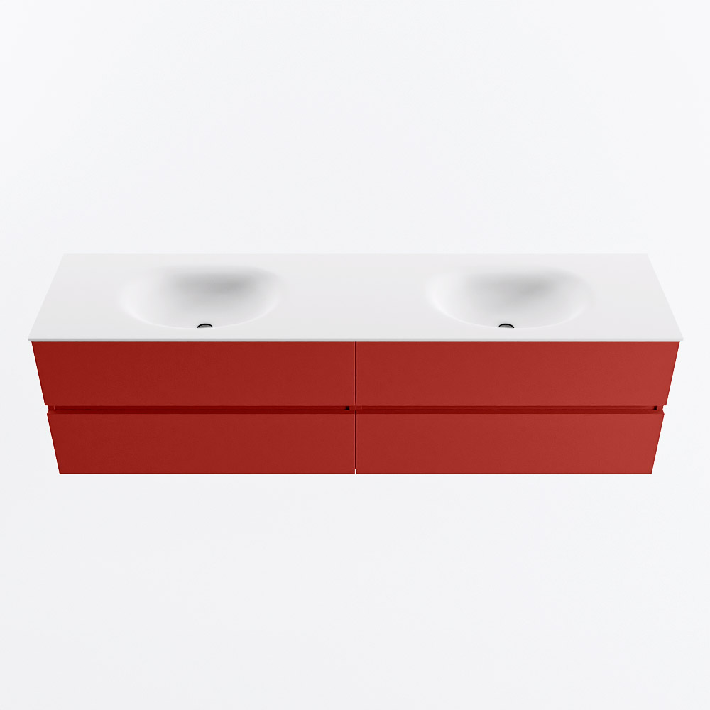 MONDIAZ VICA 180cm mueble de baño Fire 4 cajones. Lavabo MOON Doble 2 orificios, color Talc. 5 MONDIAZ VICA 180cm mueble de baño Fire 4 cajones. Lavabo MOON Doble 2 orificios, color Talc. - Imagen 5