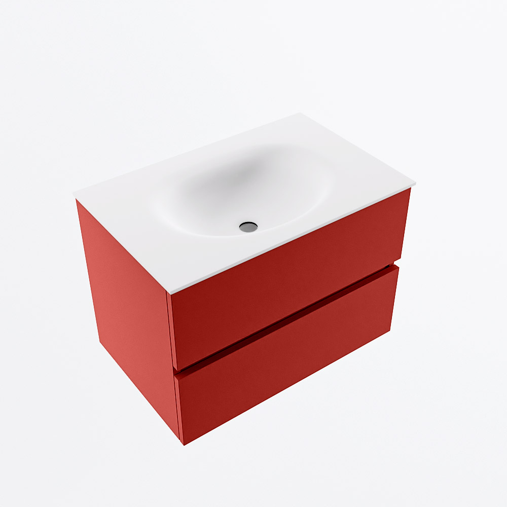 MONDIAZ VICA 70cm mueble de baño Fire 2 cajones. Lavabo MOON Centro 1 orificio, color Talc. 6 MONDIAZ VICA 70cm mueble de baño Fire 2 cajones. Lavabo MOON Centro 1 orificio, color Talc. - Imagen 6