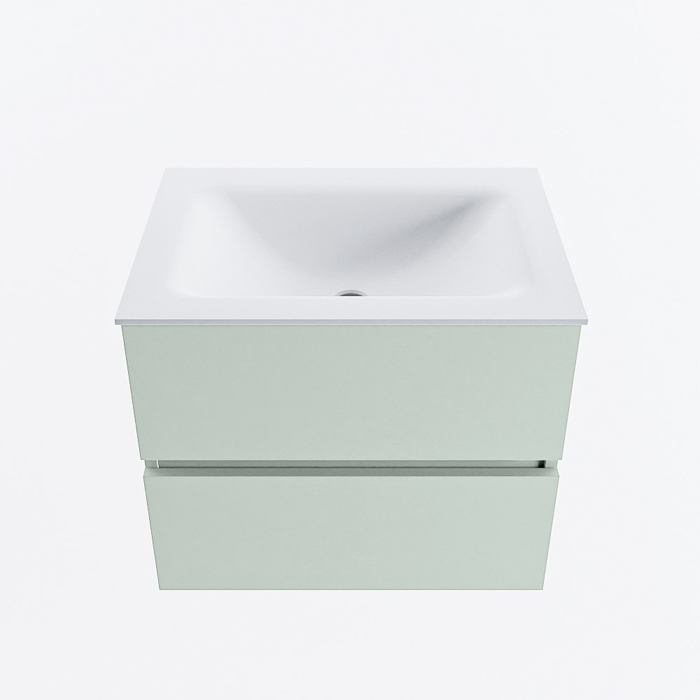 MONDIAZ VICA 60cm mueble de baño Greey 2 cajones. Lavabo CLOUD Centro sin orificio, color Talc. 5 MONDIAZ VICA 60cm mueble de baño Greey 2 cajones. Lavabo CLOUD Centro sin orificio, color Talc. - Imagen 5