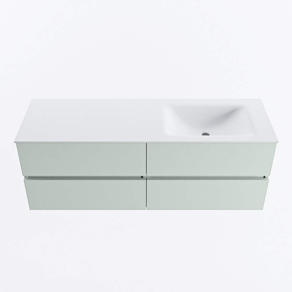 MONDIAZ VICA 140cm mueble de baño Greey 4 cajones. Lavabo CLOUD Derecho 1 orificio, color Talc. 5 MONDIAZ VICA 140cm mueble de baño Greey 4 cajones. Lavabo CLOUD Derecho 1 orificio, color Talc. - Imagen 5