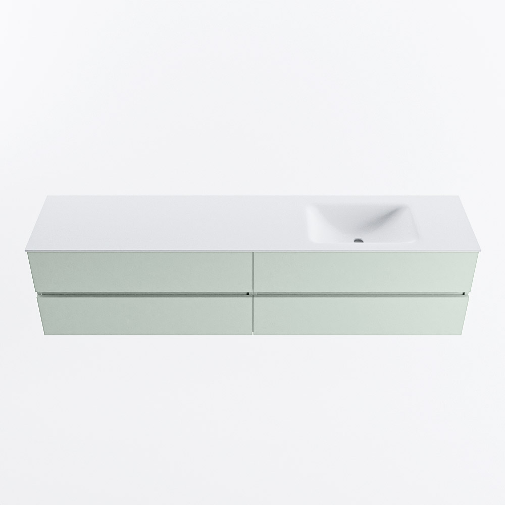 MONDIAZ VICA 200cm mueble de baño Greey 4 cajones. Lavabo CLOUD Derecho sin orificio, color Talc. 5 MONDIAZ VICA 200cm mueble de baño Greey 4 cajones. Lavabo CLOUD Derecho sin orificio, color Talc. - Imagen 5
