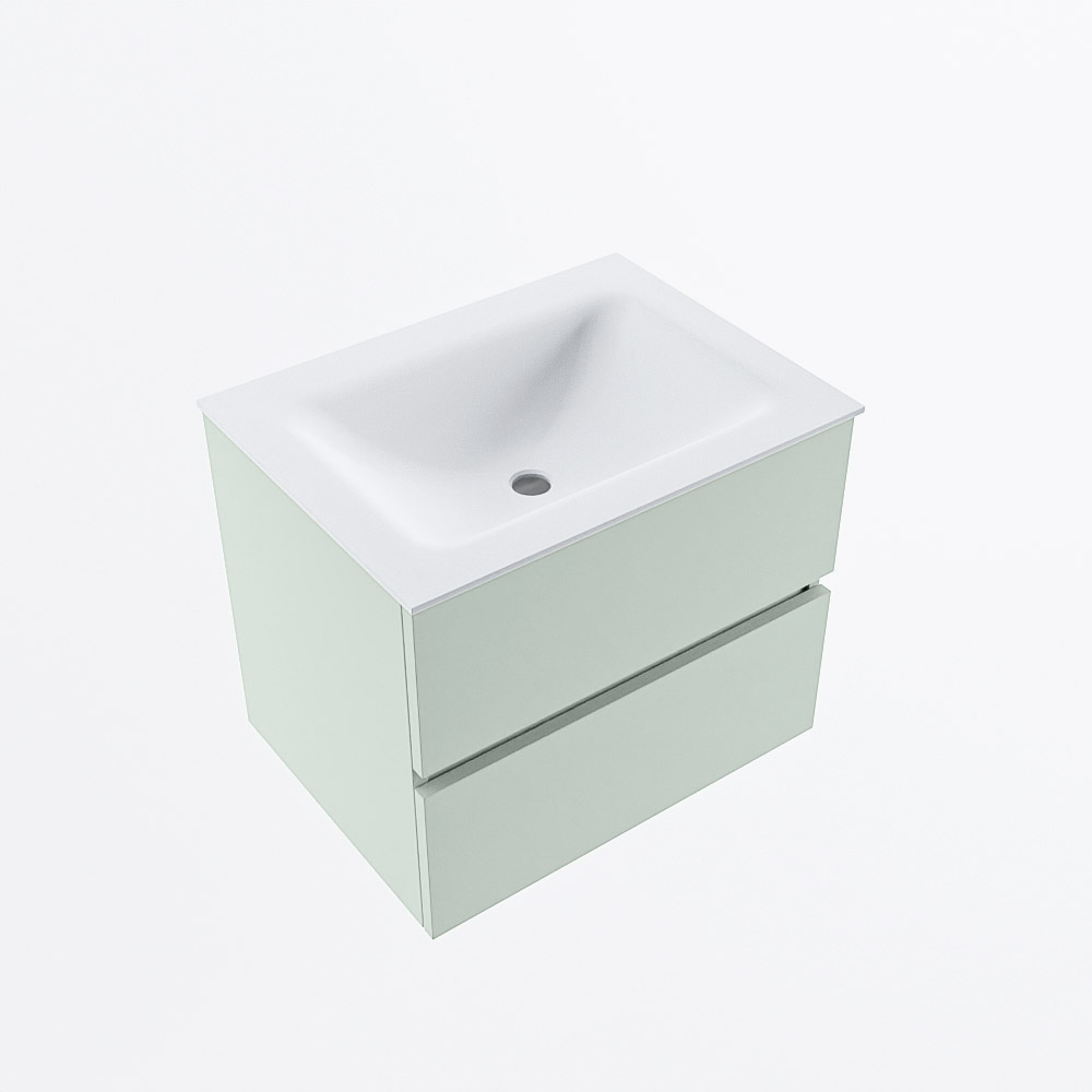 MONDIAZ VICA 60cm mueble de baño Greey 2 cajones. Lavabo CLOUD Centro 1 orificio, color Talc. 6 MONDIAZ VICA 60cm mueble de baño Greey 2 cajones. Lavabo CLOUD Centro 1 orificio, color Talc. - Imagen 6