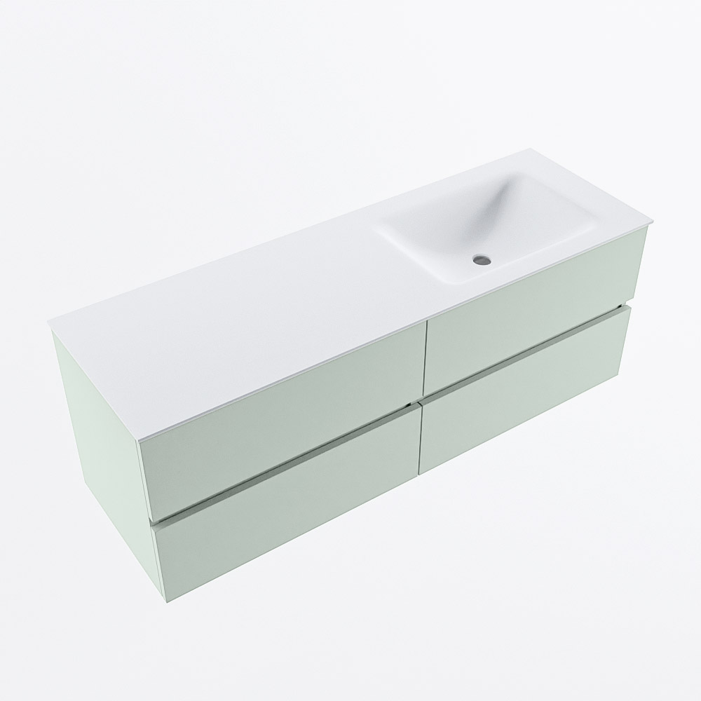 MONDIAZ VICA 140cm mueble de baño Greey 4 cajones. Lavabo CLOUD Derecho 1 orificio, color Talc. 6 MONDIAZ VICA 140cm mueble de baño Greey 4 cajones. Lavabo CLOUD Derecho 1 orificio, color Talc. - Imagen 6