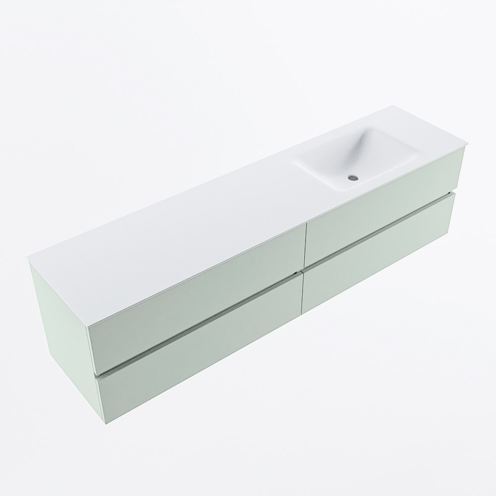 MONDIAZ VICA 190cm mueble de baño Greey 4 cajones. Lavabo CLOUD Derecho 1 orificio, color Talc. 6 MONDIAZ VICA 190cm mueble de baño Greey 4 cajones. Lavabo CLOUD Derecho 1 orificio, color Talc. - Imagen 6