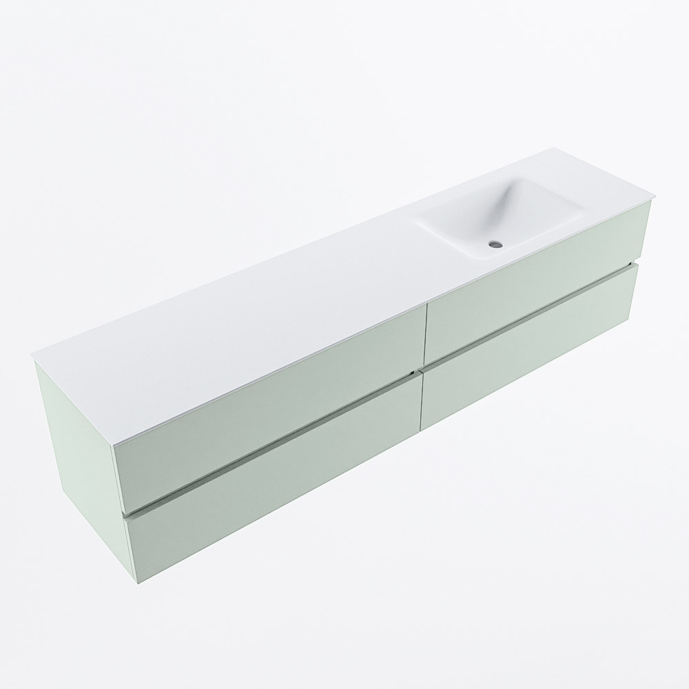 MONDIAZ VICA 200cm mueble de baño Greey 4 cajones. Lavabo CLOUD Derecho sin orificio, color Talc. 6 MONDIAZ VICA 200cm mueble de baño Greey 4 cajones. Lavabo CLOUD Derecho sin orificio, color Talc. - Imagen 6