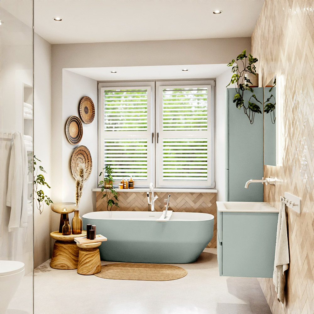 MONDIAZ VICA 60cm mueble de baño Greey 2 cajones. Lavabo CLOUD Centro sin orificio, color Talc. 3 MONDIAZ VICA 60cm mueble de baño Greey 2 cajones. Lavabo CLOUD Centro sin orificio, color Talc. - Imagen 3