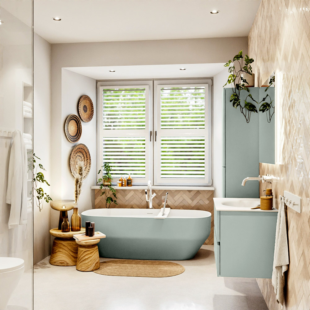 MONDIAZ VICA 80cm mueble de baño Greey 2 cajones. Lavabo MOON Centro sin orificio, color Talc. 3 MONDIAZ VICA 80cm mueble de baño Greey 2 cajones. Lavabo MOON Centro sin orificio, color Talc. - Imagen 3