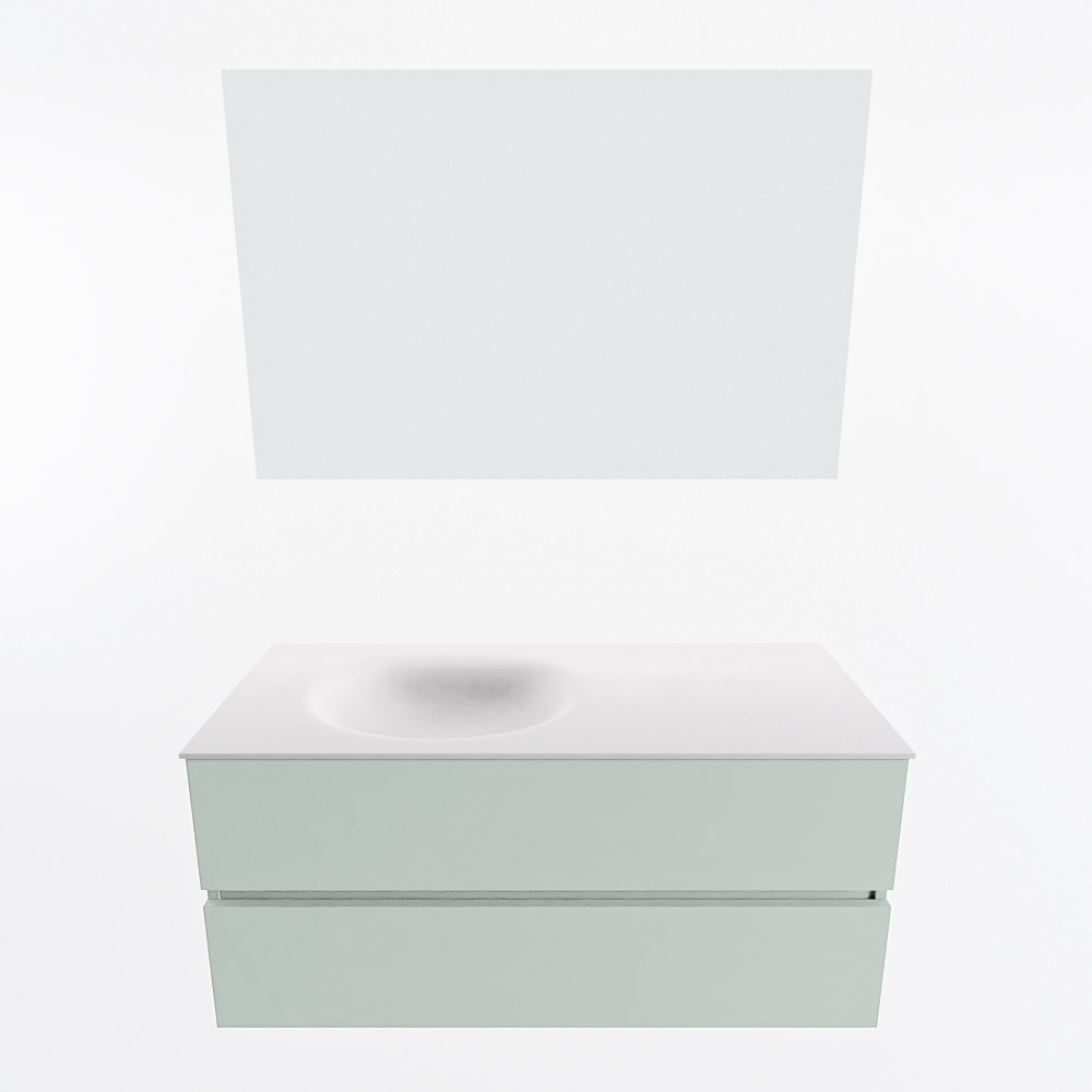 MONDIAZ VICA 110cm mueble de baño Greey 2 cajones. Lavabo MOON Izquierda sin orificio color Talc con espejo LED. 5 MONDIAZ VICA 110cm mueble de baño Greey 2 cajones. Lavabo MOON Izquierda sin orificio color Talc con espejo LED. - Imagen 5