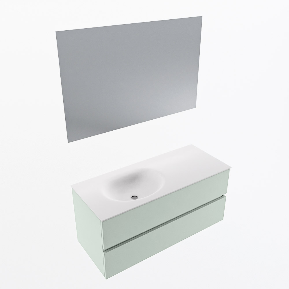 MONDIAZ VICA 110cm mueble de baño Greey 2 cajones. Lavabo MOON Izquierda sin orificio color Talc con espejo LED. 6 MONDIAZ VICA 110cm mueble de baño Greey 2 cajones. Lavabo MOON Izquierda sin orificio color Talc con espejo LED. - Imagen 6