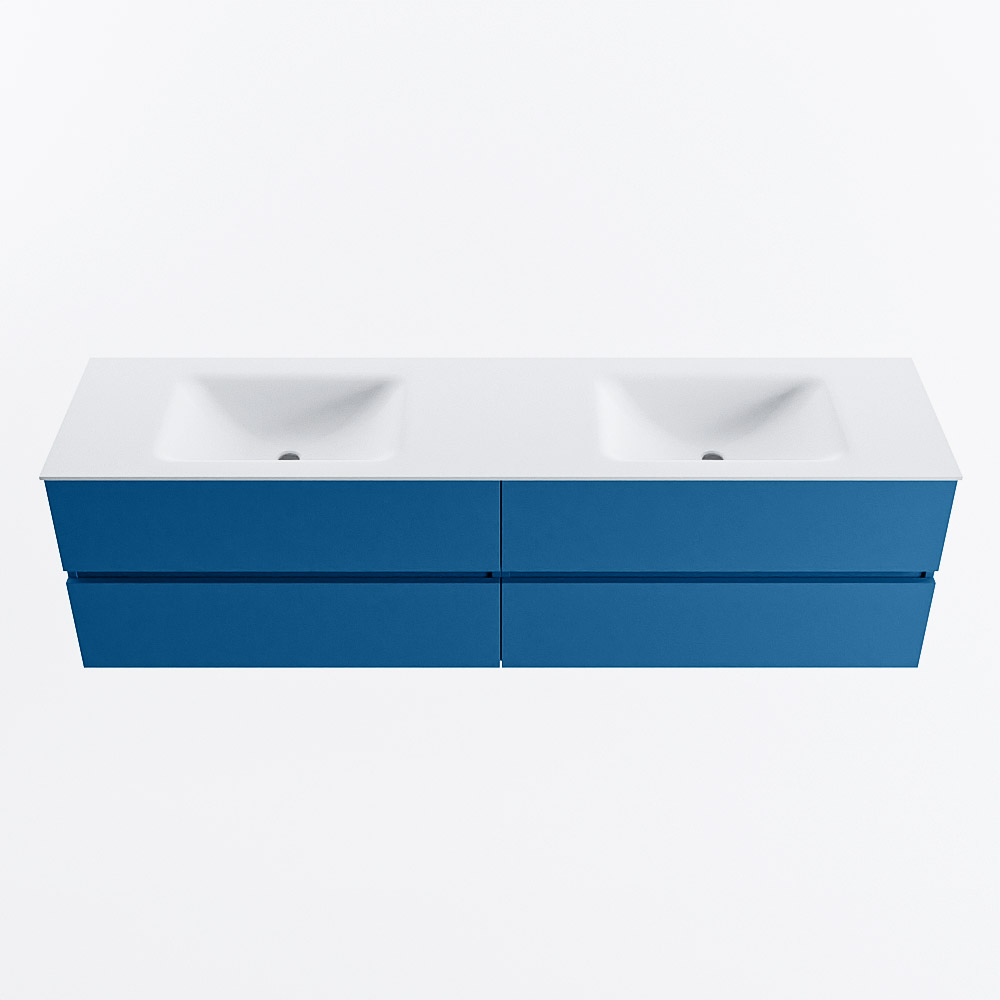MONDIAZ VICA 180cm mueble de baño Jeans 4 cajones. Lavabo CLOUD Doble 2 orificios, color Talc. 5 MONDIAZ VICA 180cm mueble de baño Jeans 4 cajones. Lavabo CLOUD Doble 2 orificios, color Talc. - Imagen 5