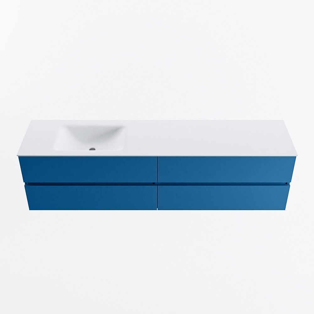 MONDIAZ VICA 190cm mueble de baño Jeans 4 cajones. Lavabo CLOUD Izquierda sin orificio, color Talc. 5 MONDIAZ VICA 190cm mueble de baño Jeans 4 cajones. Lavabo CLOUD Izquierda sin orificio, color Talc. - Imagen 5