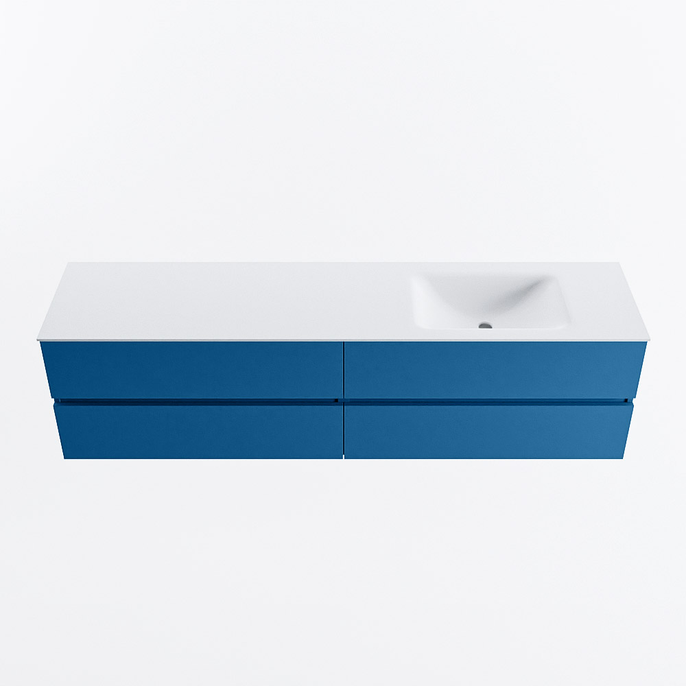 MONDIAZ VICA 190cm mueble de baño Jeans 4 cajones. Lavabo CLOUD Derecho sin orificio, color Talc. 5 MONDIAZ VICA 190cm mueble de baño Jeans 4 cajones. Lavabo CLOUD Derecho sin orificio, color Talc. - Imagen 5