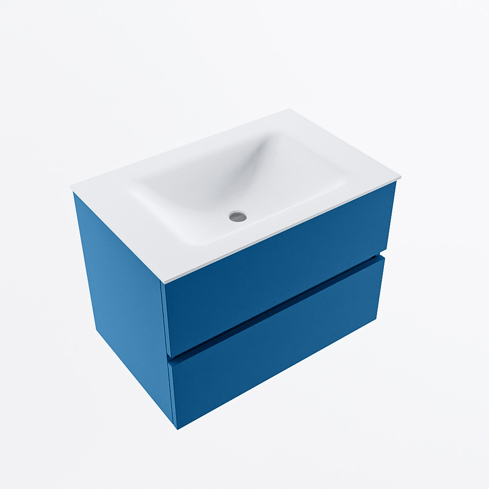 MONDIAZ VICA 70cm mueble de baño Jeans 2 cajones. Lavabo CLOUD Centro sin orificio, color Talc. 6 MONDIAZ VICA 70cm mueble de baño Jeans 2 cajones. Lavabo CLOUD Centro sin orificio, color Talc. - Imagen 6