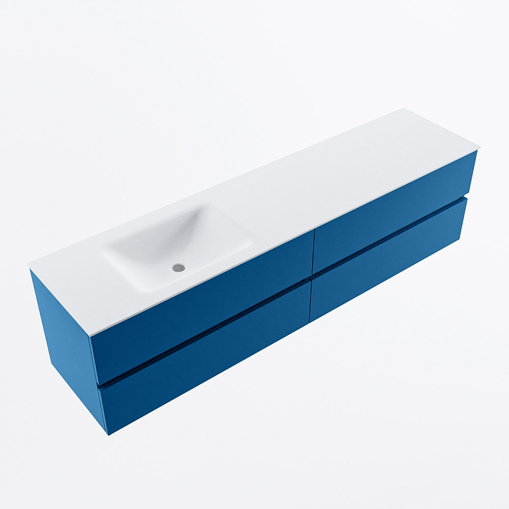 MONDIAZ VICA 190cm mueble de baño Jeans 4 cajones. Lavabo CLOUD Izquierda sin orificio, color Talc. 6 MONDIAZ VICA 190cm mueble de baño Jeans 4 cajones. Lavabo CLOUD Izquierda sin orificio, color Talc. - Imagen 6
