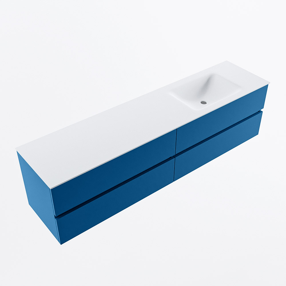 MONDIAZ VICA 190cm mueble de baño Jeans 4 cajones. Lavabo CLOUD Derecho sin orificio, color Talc. 6 MONDIAZ VICA 190cm mueble de baño Jeans 4 cajones. Lavabo CLOUD Derecho sin orificio, color Talc. - Imagen 6