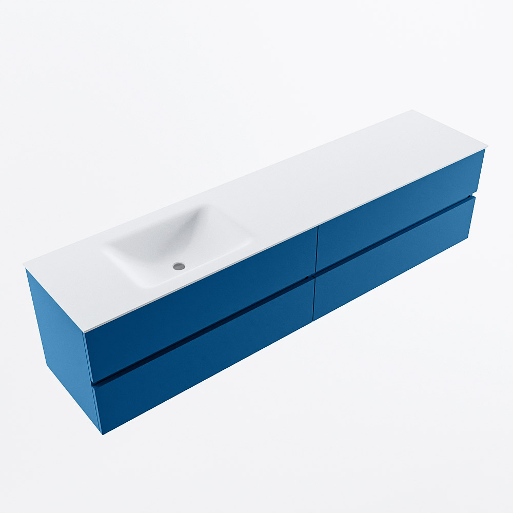 MONDIAZ VICA 200cm mueble de baño Jeans 4 cajones. Lavabo CLOUD Izquierda sin orificio, color Talc. 6 MONDIAZ VICA 200cm mueble de baño Jeans 4 cajones. Lavabo CLOUD Izquierda sin orificio, color Talc. - Imagen 6