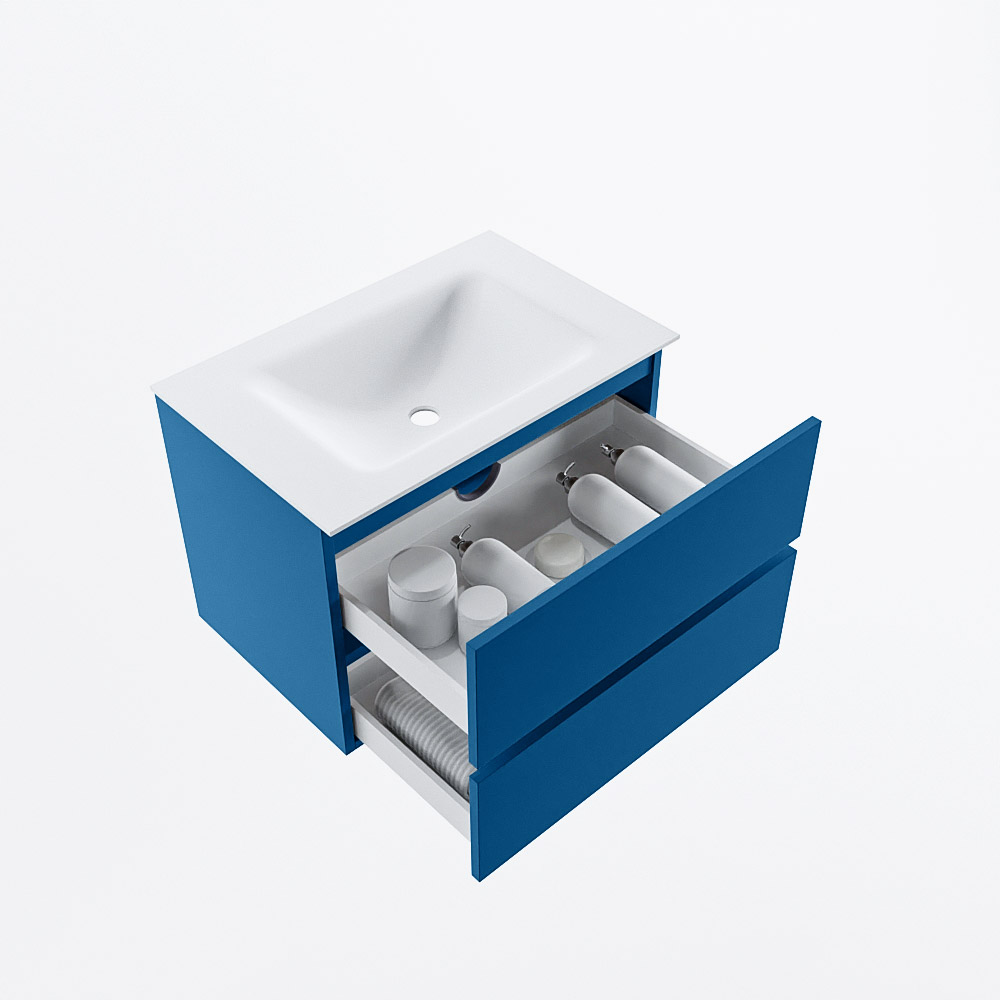 MONDIAZ VICA 70cm mueble de baño Jeans 2 cajones. Lavabo CLOUD Centro sin orificio, color Talc. 7 MONDIAZ VICA 70cm mueble de baño Jeans 2 cajones. Lavabo CLOUD Centro sin orificio, color Talc. - Imagen 7