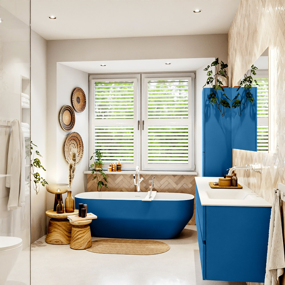 MONDIAZ VICA 190cm mueble de baño Jeans 4 cajones. Lavabo CLOUD Derecho sin orificio, color Talc. 3 MONDIAZ VICA 190cm mueble de baño Jeans 4 cajones. Lavabo CLOUD Derecho sin orificio, color Talc. - Imagen 3