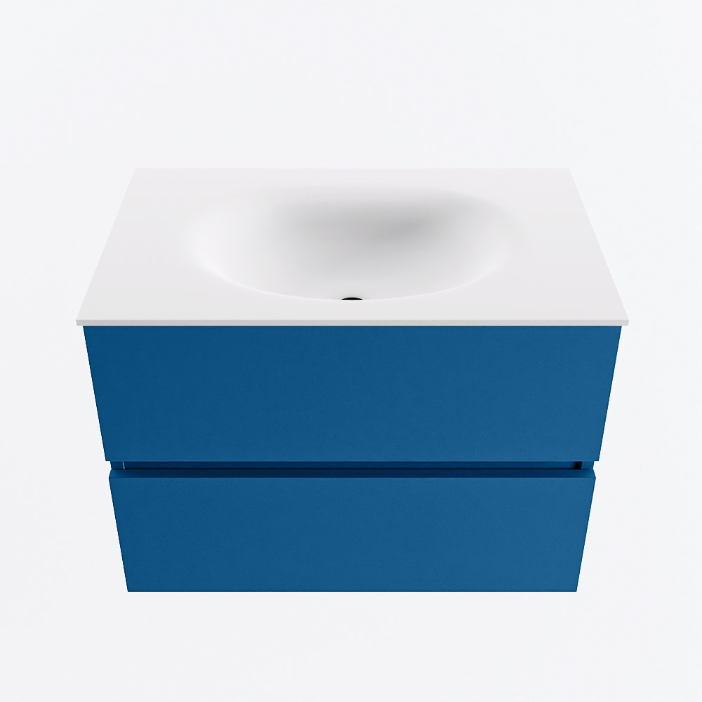 MONDIAZ VICA 70cm mueble de baño Jeans 2 cajones. Lavabo MOON Centro sin orificio, color Talc. 5 MONDIAZ VICA 70cm mueble de baño Jeans 2 cajones. Lavabo MOON Centro sin orificio, color Talc. - Imagen 5