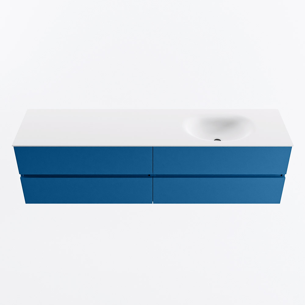 MONDIAZ VICA 180cm mueble de baño Jeans 4 cajones. Lavabo MOON Derecho 1 orificio, color Talc. 5 MONDIAZ VICA 180cm mueble de baño Jeans 4 cajones. Lavabo MOON Derecho 1 orificio, color Talc. - Imagen 5