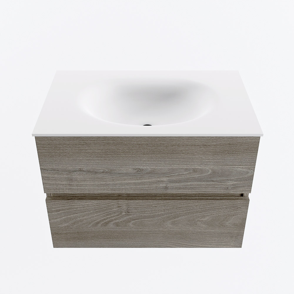 MONDIAZ VICA 70cm mueble de baño Light Brown Grey 2 cajones. Lavabo MOON Centro 1 orificio, color Talc. 5 MONDIAZ VICA 70cm mueble de baño Light Brown Grey 2 cajones. Lavabo MOON Centro 1 orificio, color Talc. - Imagen 5