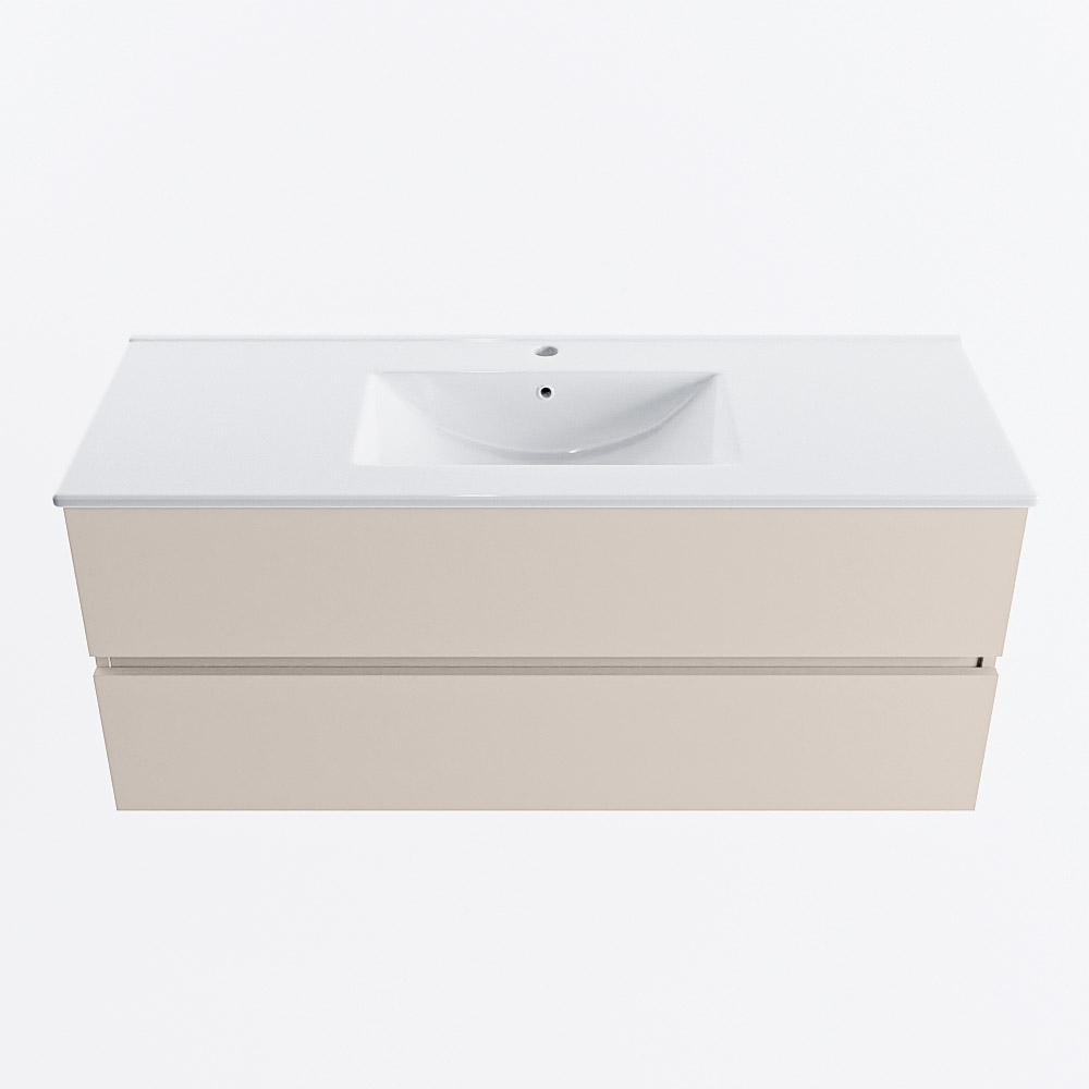 MONDIAZ VICA 120cm mueble de baño Linen 2 cajones. Lavabo DENIA Centro 1 orificio, color Blanco brillo. 5 MONDIAZ VICA 120cm mueble de baño Linen 2 cajones. Lavabo DENIA Centro 1 orificio, color Blanco brillo. - Imagen 5