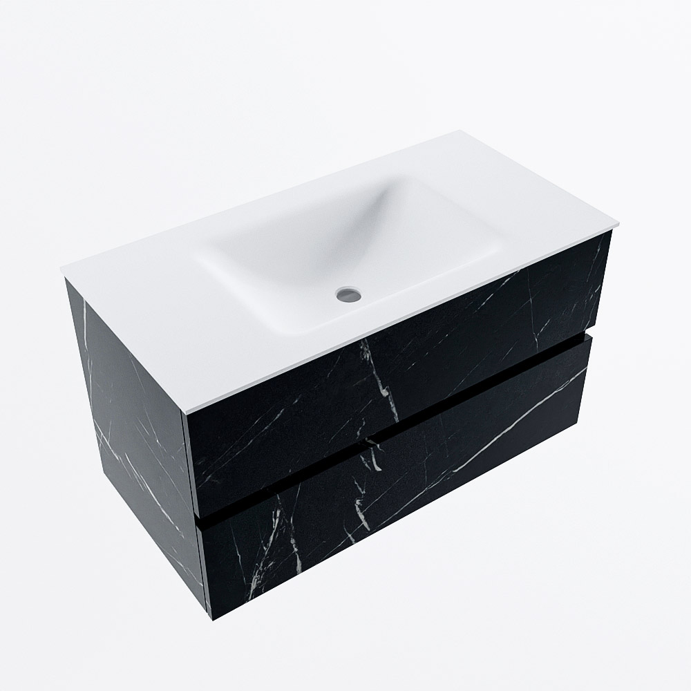 MONDIAZ VICA 90cm mueble de baño Marquina 2 cajones. Lavabo CLOUD Centro 1 orificio, color Talc. 6 MONDIAZ VICA 90cm mueble de baño Marquina 2 cajones. Lavabo CLOUD Centro 1 orificio, color Talc. - Imagen 6