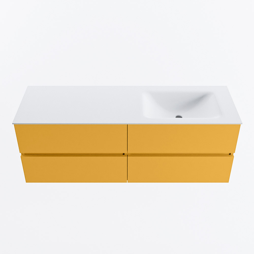 MONDIAZ VICA 140cm mueble de baño Ocher 4 cajones. Lavabo CLOUD Derecho 1 orificio, color Talc. 5 MONDIAZ VICA 140cm mueble de baño Ocher 4 cajones. Lavabo CLOUD Derecho 1 orificio, color Talc. - Imagen 5